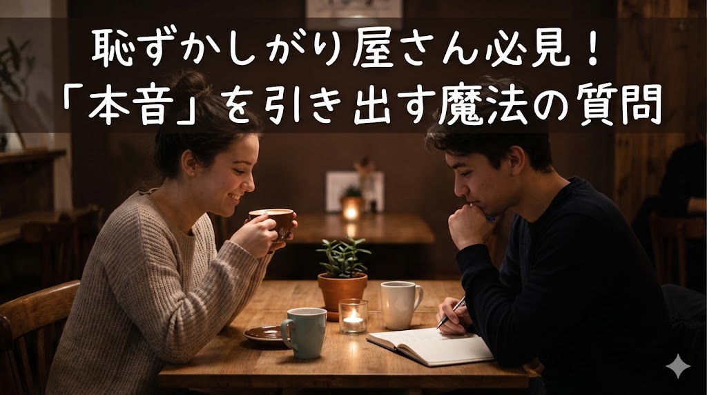 恥ずかしがり屋さん必見!「本音」を引き出す魔法の質問
