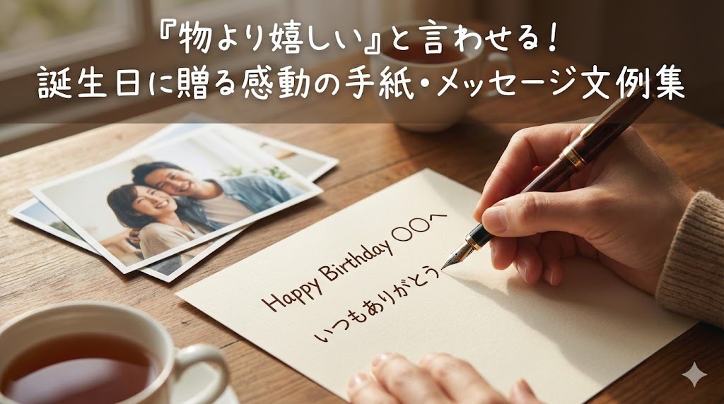 「物より嬉しい」と言わせる!誕生日に贈る感動の手紙・メッセージ文例集