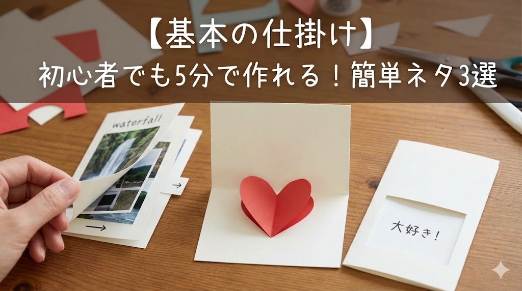【基本の仕掛け】初心者でも5分で作れる!簡単ネタ3選