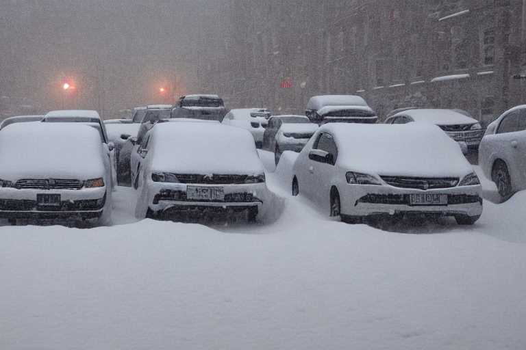 雪で車が立ち往生！のイメージ