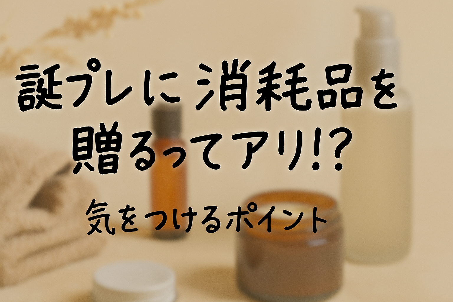 誕プレに消耗品を贈るってアリ!?気をつけるポイント