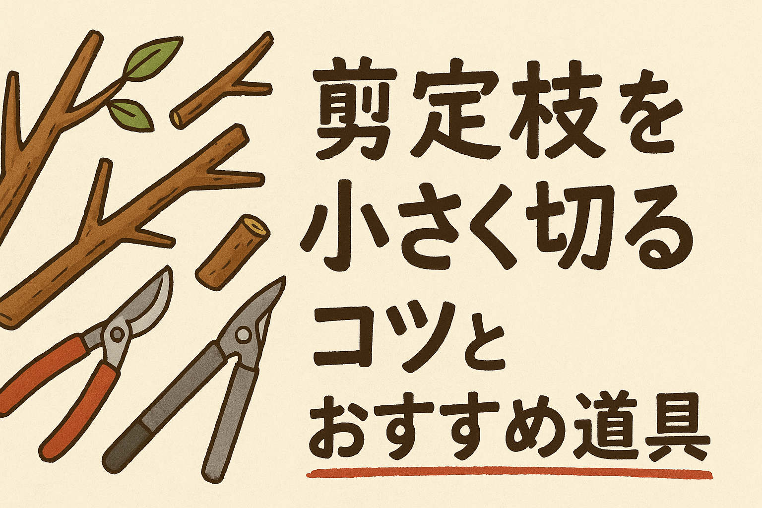 剪定枝を小さく切るコツとおすすめ道具