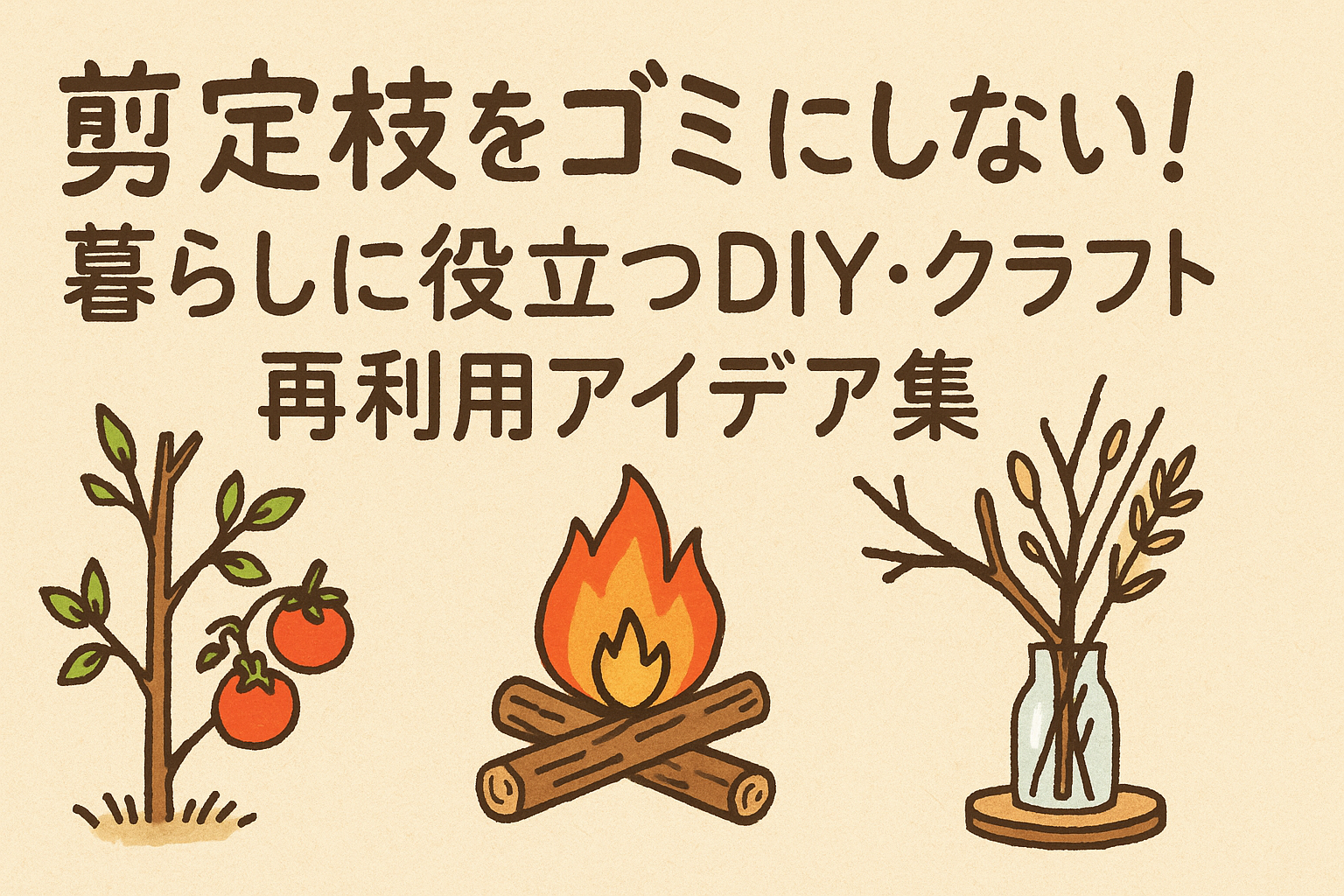 剪定枝をゴミにしない！暮らしに役立つDIY・クラフト再利用アイデア集