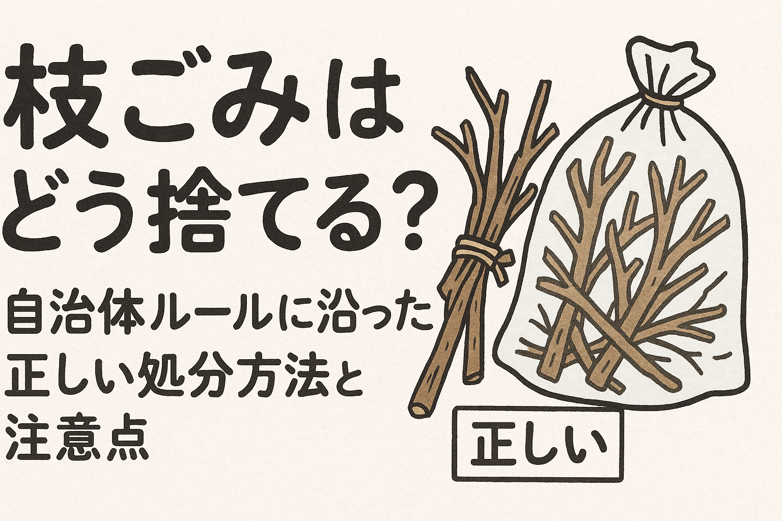 枝ごみはどう捨てる？自治体ルールに沿った正しい処分方法と注意点