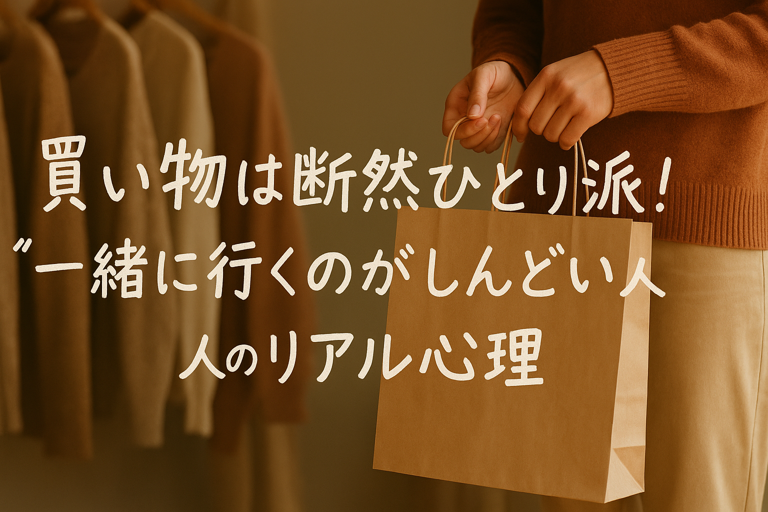 買い物は断然ひとり派!“一緒に行くのがしんどい”人のリアル心理