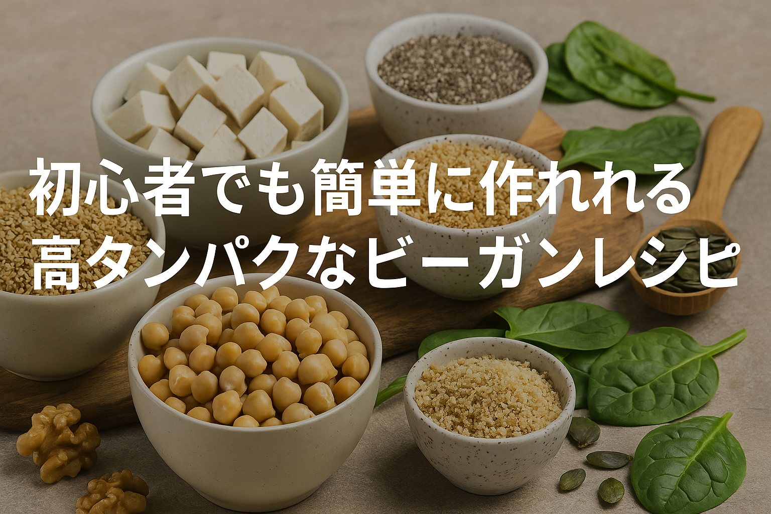 初心者でも簡単に作れる高タンパクなビーガンレシピ集