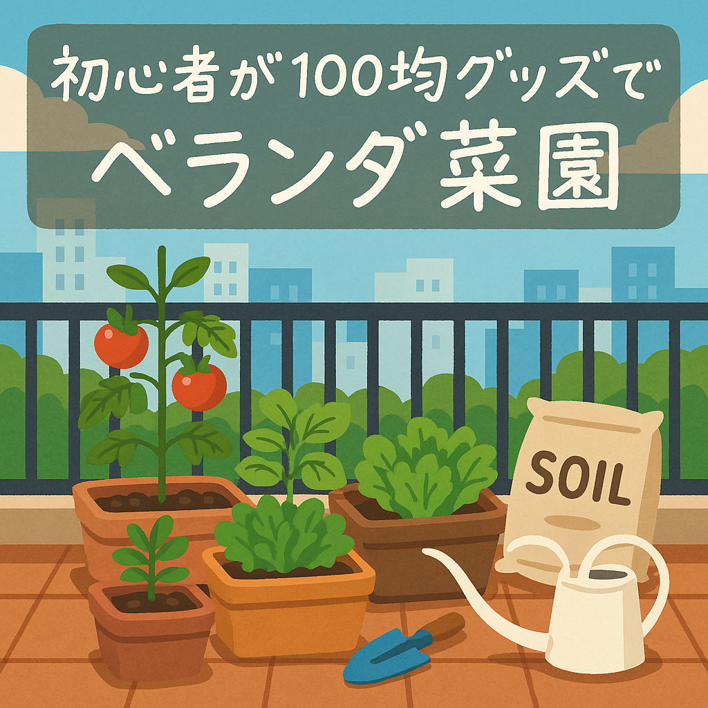 初心者が100均グッズでベランダ菜園